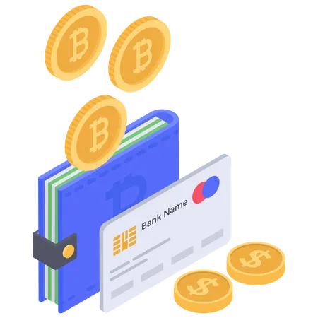 Bitcoin bank Wallet  Illustration