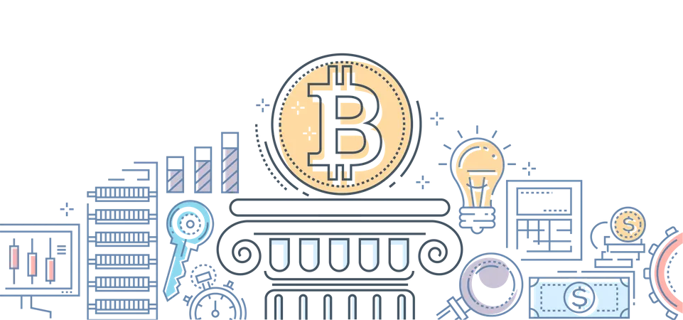 Bitcoin business  Illustration