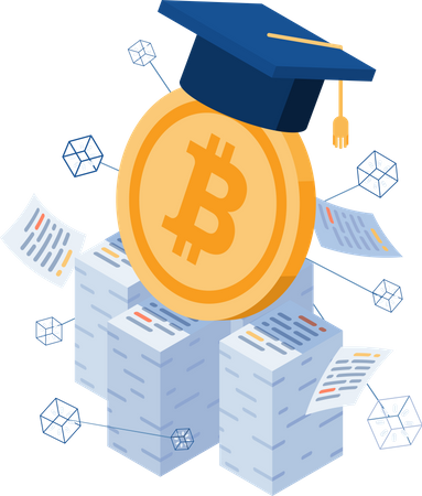 Bitcoin Education  Illustration