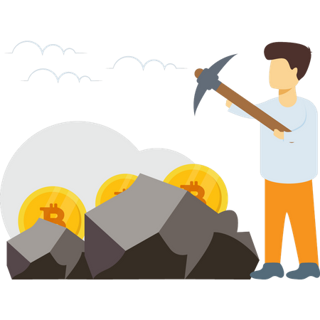 Extraction de bitcoins  Illustration