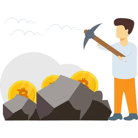 Extraction de bitcoins  Illustration