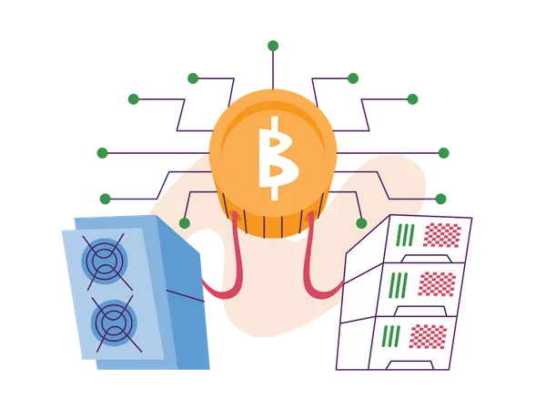 Bitcoin Mining  Illustration