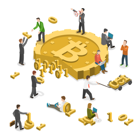 Bitcoin mining  Illustration