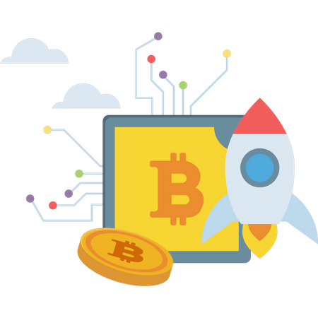 Démarrage de bitcoins  Illustration