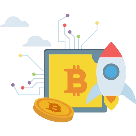 Démarrage de bitcoins  Illustration