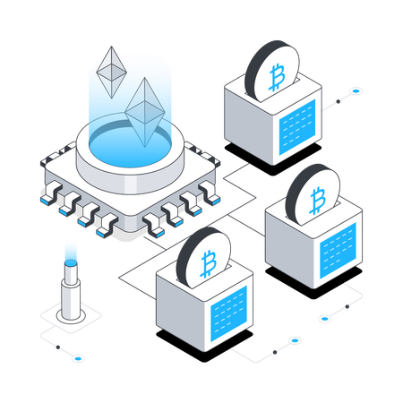 Bitcoin technology  イラスト