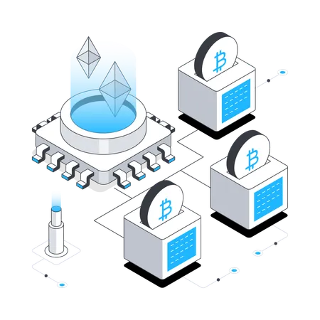 Bitcoin technology  イラスト