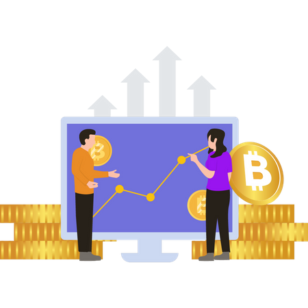 Bitcoin trading website  Illustration