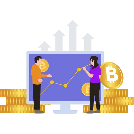 Bitcoin trading website  Illustration