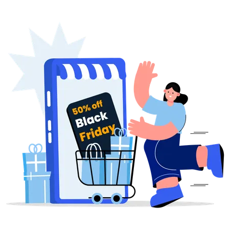 Black Friday Discount  Illustration