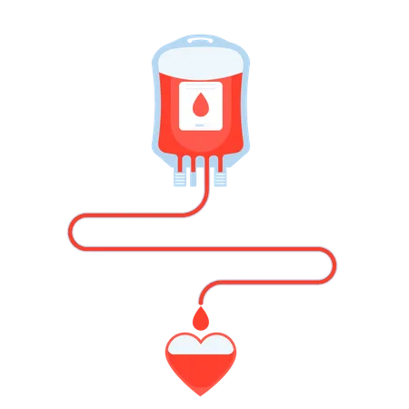 Blood Donation, Give Blood, Safe Life And Charity  Illustration