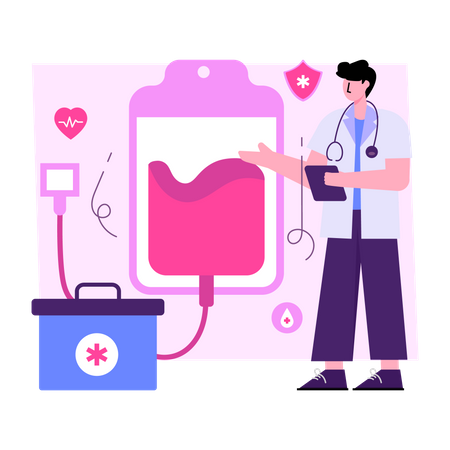 Blood Donation  Illustration