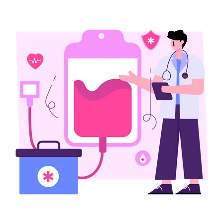 Blood Donation  Illustration