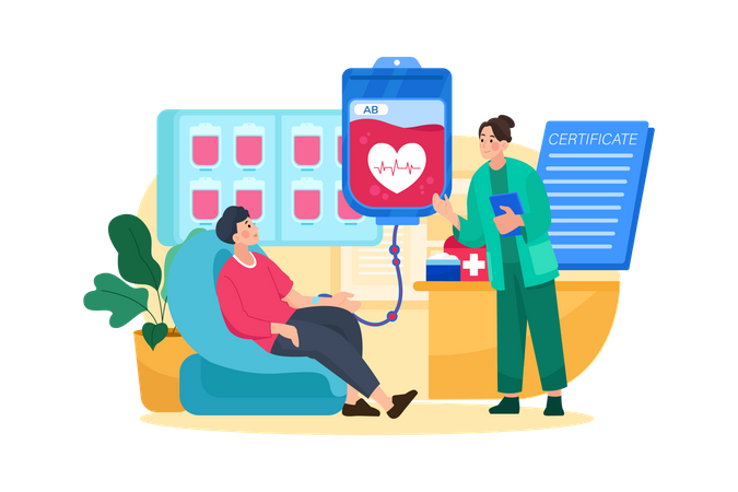 Blood Donation  Illustration