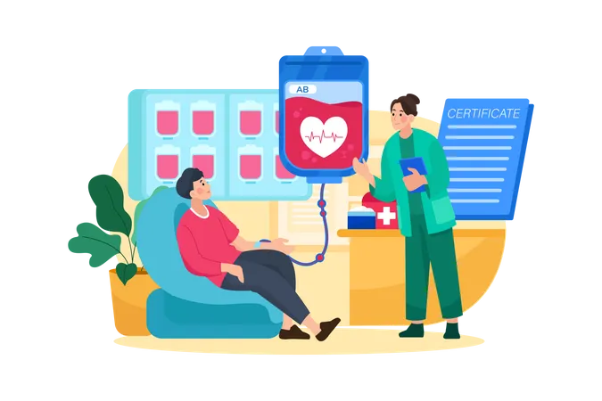 Blood Donation  Illustration