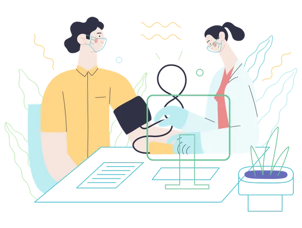 Blood pressure test  Illustration