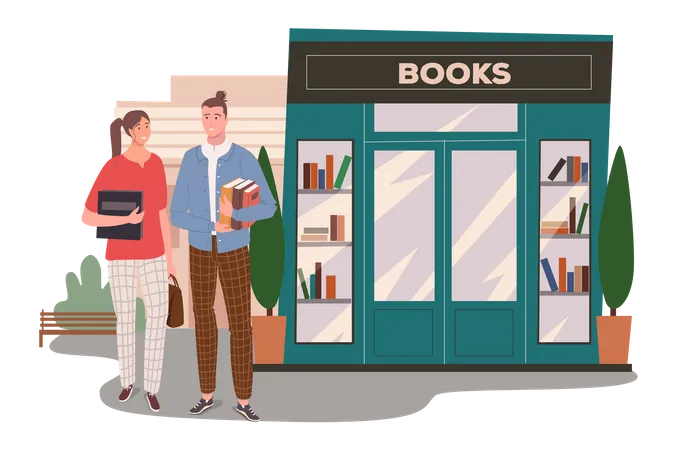 Book Shopping Store  Illustration