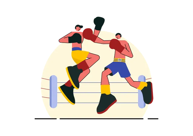 Boxing competition  Illustration