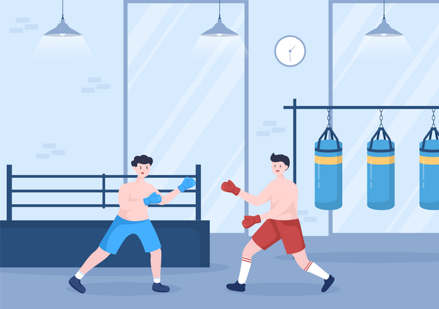 Boxing Match  Illustration