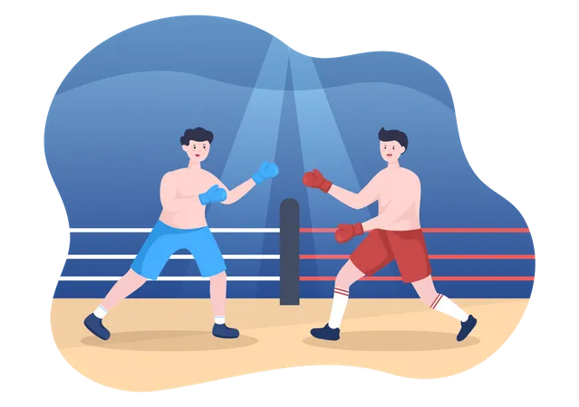 Boxing Match  Illustration