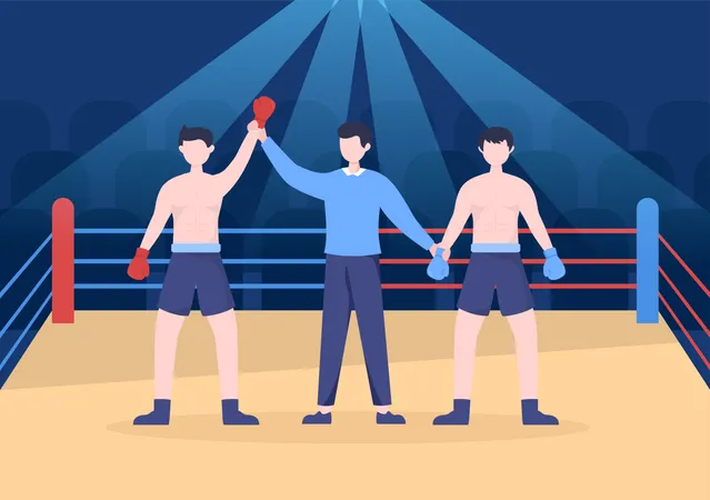 Boxing Match winner  Illustration