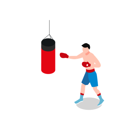 Boxing player  Illustration