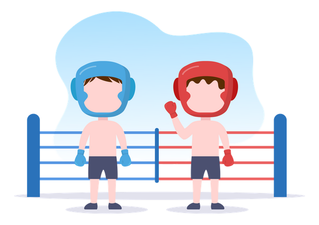 Boxing Players  Illustration