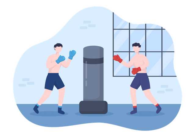 Boxing Practice  Illustration