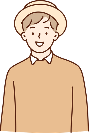 Boy is cheerful  Illustration