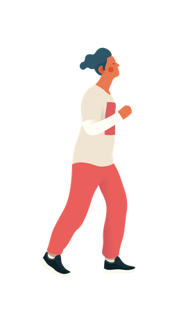 Boy jogging  Illustration