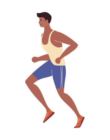 Boy Jogging  Illustration