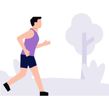 Boy jogging  Illustration