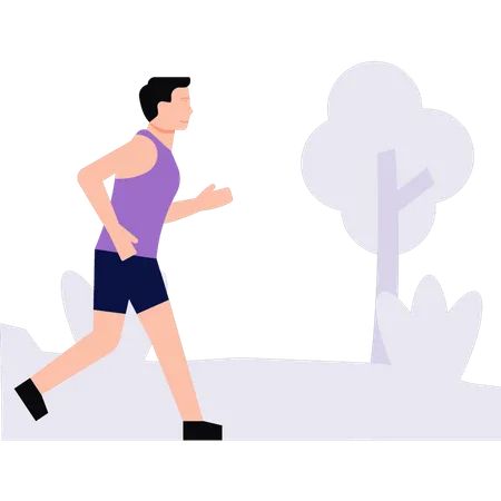 Boy jogging  Illustration