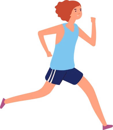 Boy Jogging  Illustration