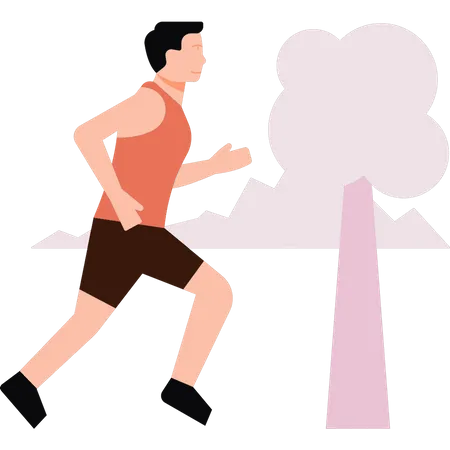 Boy jogging  Illustration