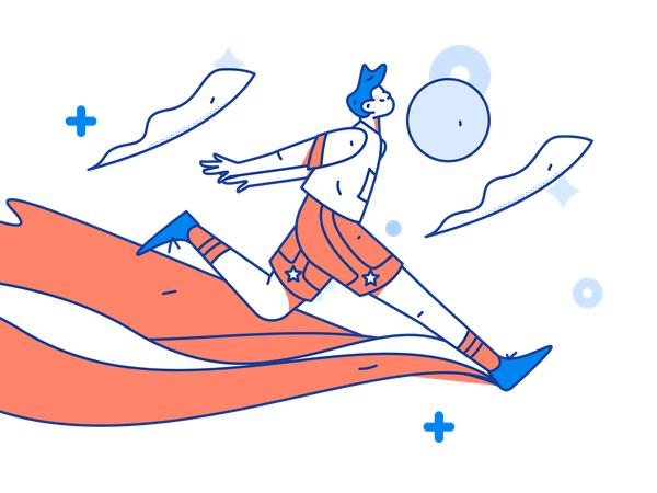 Boy runner  Illustration