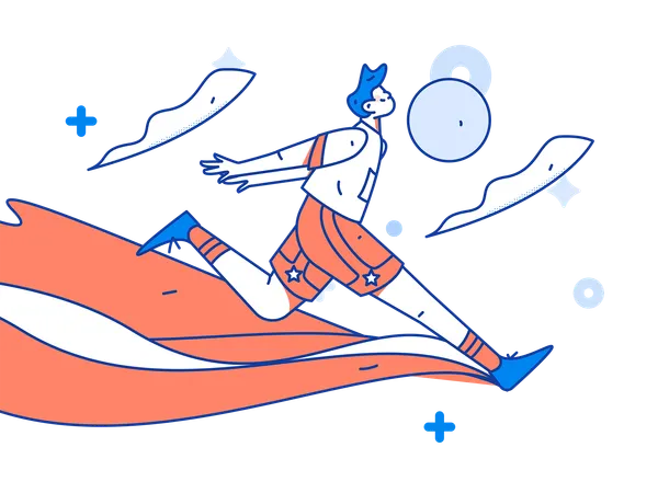 Boy runner  Illustration