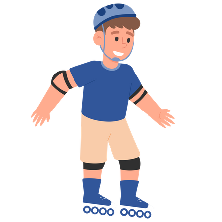 Boy skating  Illustration