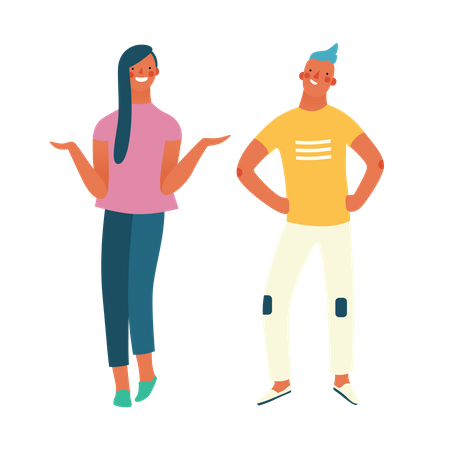 Boyfriend and girlfriend  Illustration