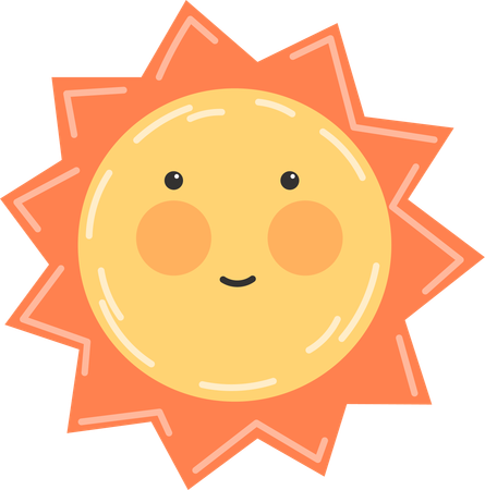 Bright Sun Emoji  Illustration