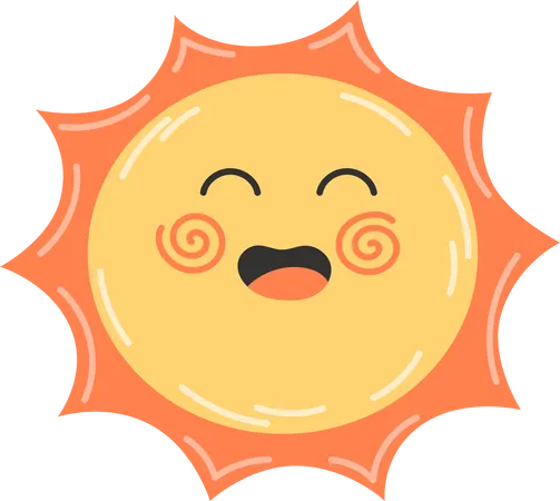 Bright Sun Emoji  Illustration