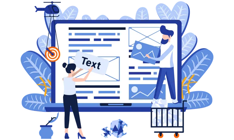 Building business website  Illustration