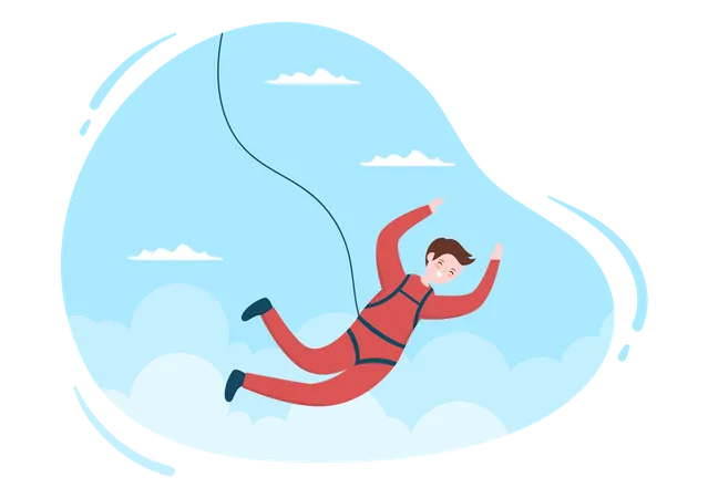 Bungee Jumping  Illustration