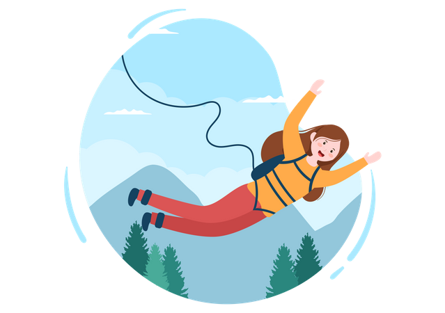 Bungee Jumping  Illustration