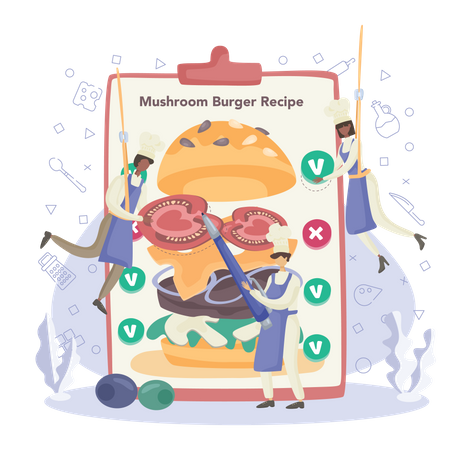 Burger Rezept  Illustration