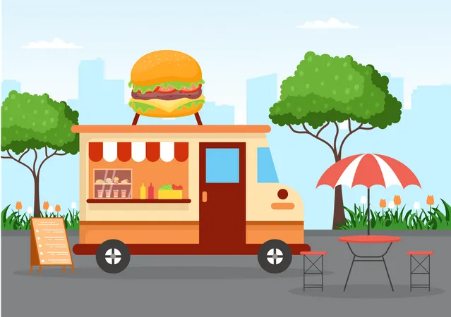 Burger Truck  Illustration