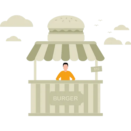 Burgerstand  Illustration