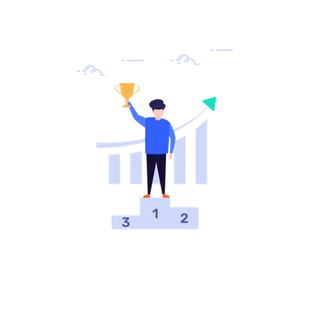 Business Achievement  Illustration