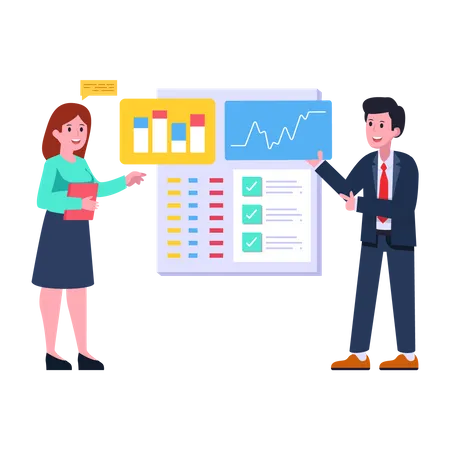 Business Analytics Graph  일러스트레이션