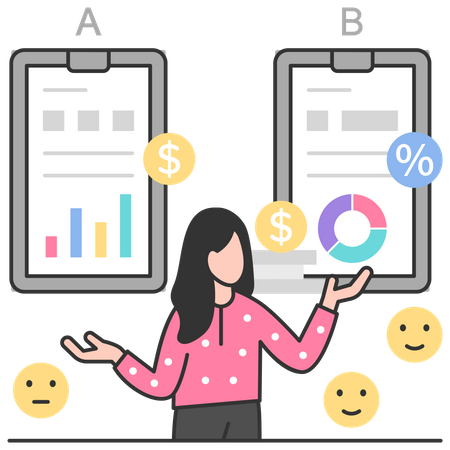 Business comparison  Illustration